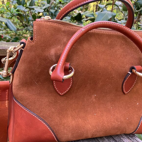 Dooney + Bourke Suede Satchel - Picture 3 of 5